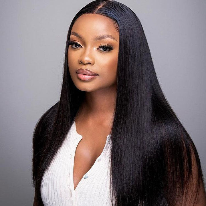 200% Mega Density | Silky Straight Glueless 5x5 / 13x4 Closure HD Lace Long Wig 100% Human Hair