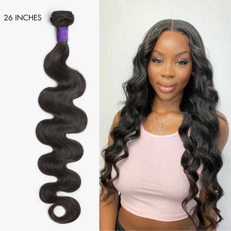 Upgraded Brazilian Hair | 1pc Straight / Body Wave 100% Virgin Brazilian Human Hair Bundle