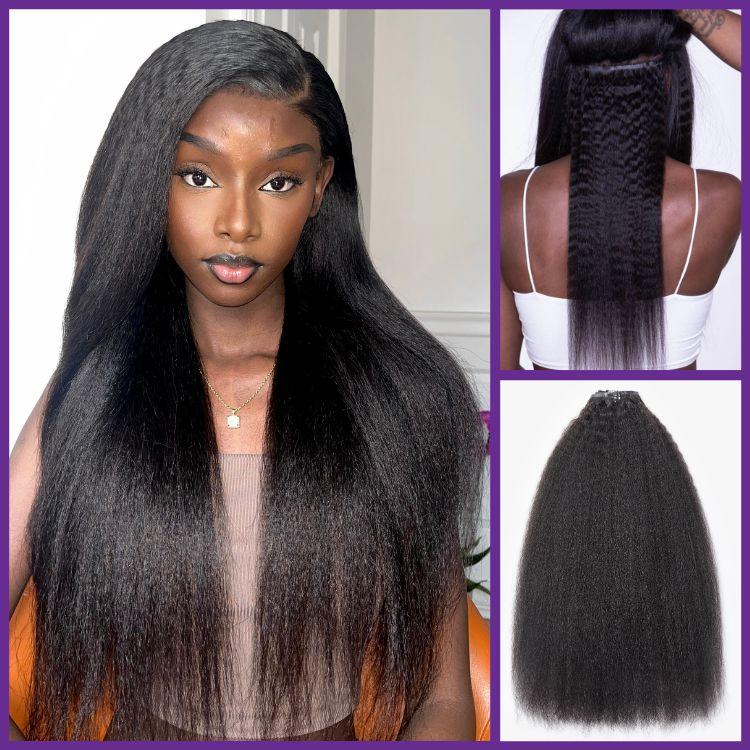 Straight / Body Wave / Kinky Curly / Yaki Straight / Kinky Straight / Deep Wave Clip in Hair Extensions Real Human Hair Pieces 135g 9pcs / 7pcs with Free Gift