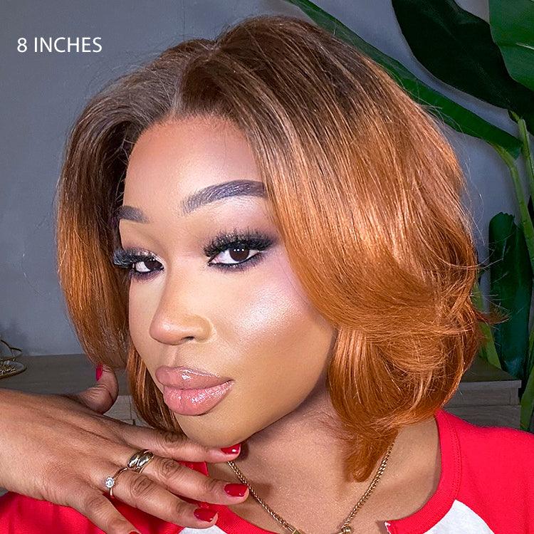 1 SEC INSTALL WIG | Elegant Boss Vibe Short Pixie Cut Ombre Ginger Glueless Minimalist HD Lace Wig Ready to Go