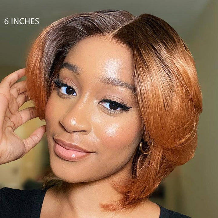 1 SEC INSTALL WIG | Elegant Boss Vibe Short Pixie Cut Ombre Ginger Glueless Minimalist HD Lace Wig Ready to Go