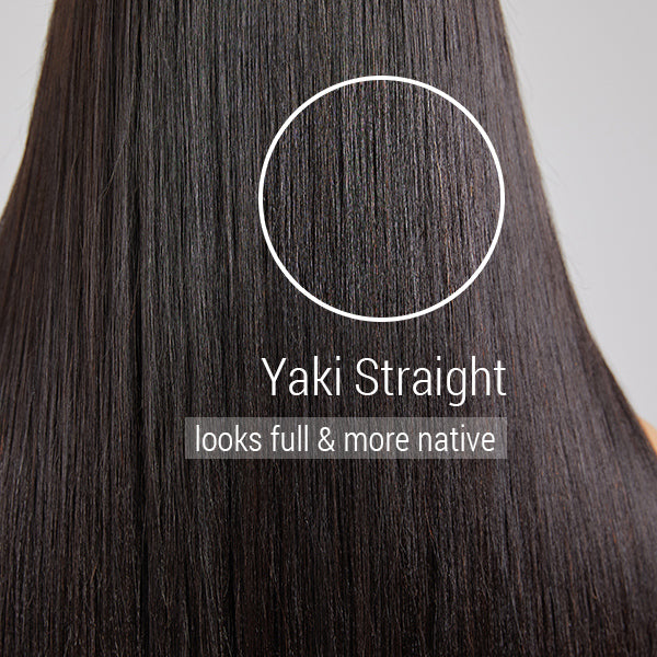 18 inches = $119 | Breathable Cap Yaki Straight Ultra Natural Minimalist Lace Long Wig with Bangs