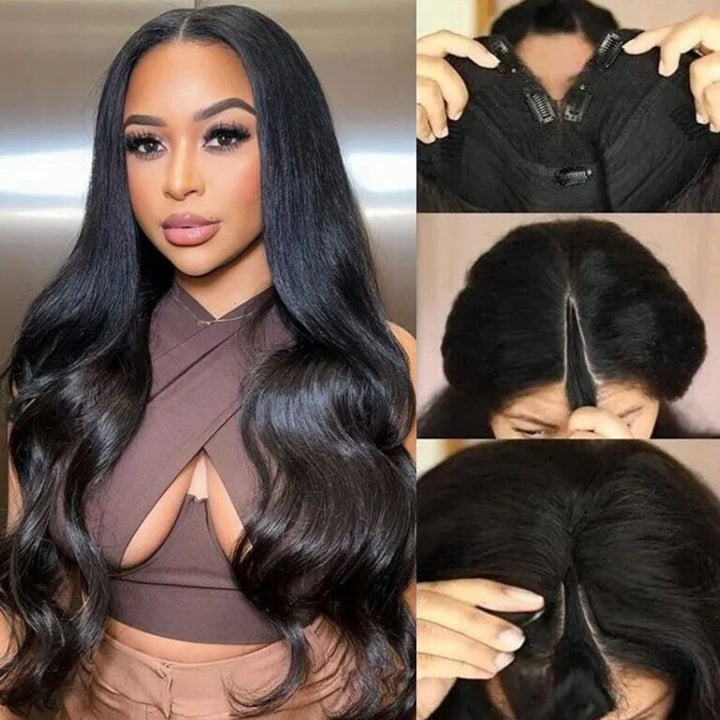 Body Wave V Part Human Hair Wigs No Leave Out Beginnger Friendly Easy Install