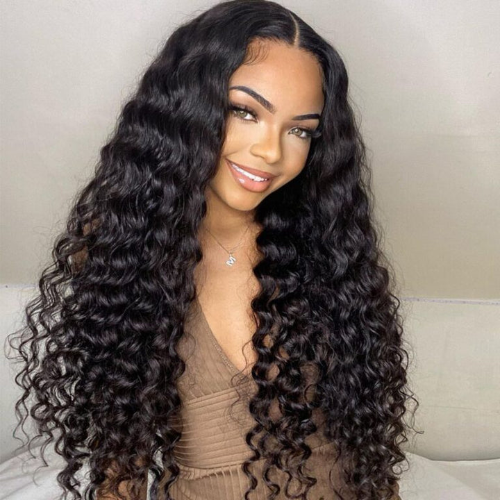 Ready To Go Pre-Bleached Knots 5×6 Lace Closure Wig Pre-cut HD Lace Wig Loose Deep Pre-plucked Hairline