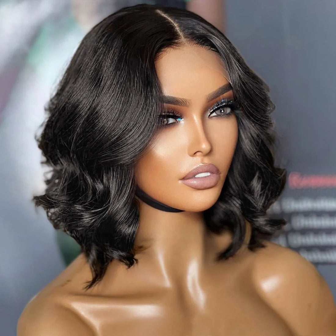 Airy Cap Ready To Go Glueless Loose Body Wave Short Bob Wig Pre-Bleached Knots 6×5 Pre-Cut Lace Wig